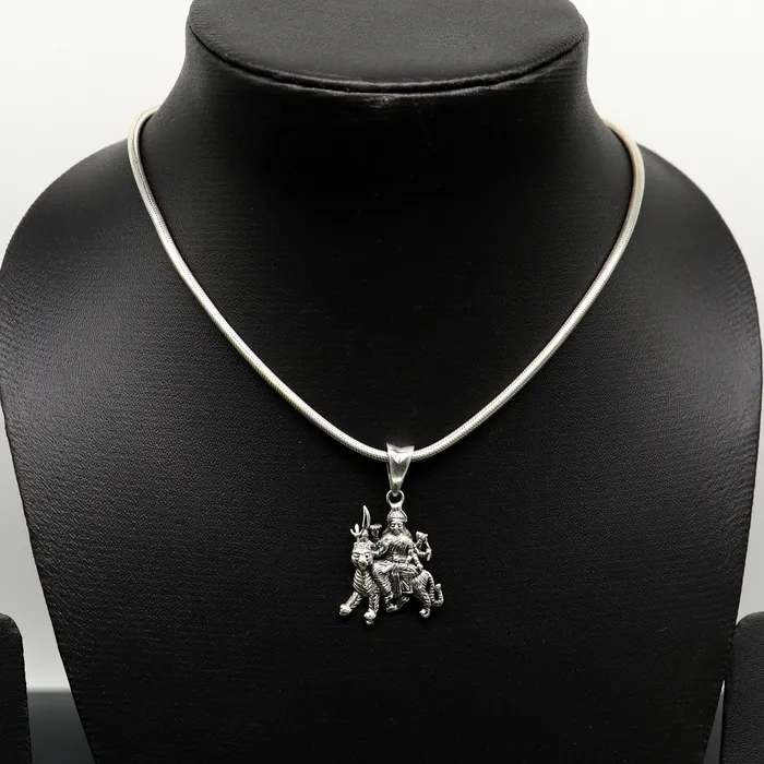Necklaces TRIBAL ORNAMENTS 925 sterling silver blessing Goddess bhawani Durga maa pendant amazing unisex pendant locket personalized jewelry tribal jewelry ssp442