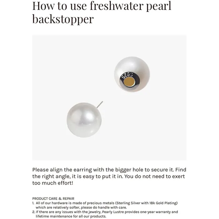 Pearly Lustre Earrings Elegant Freshwater Pearl Earrings WE00584