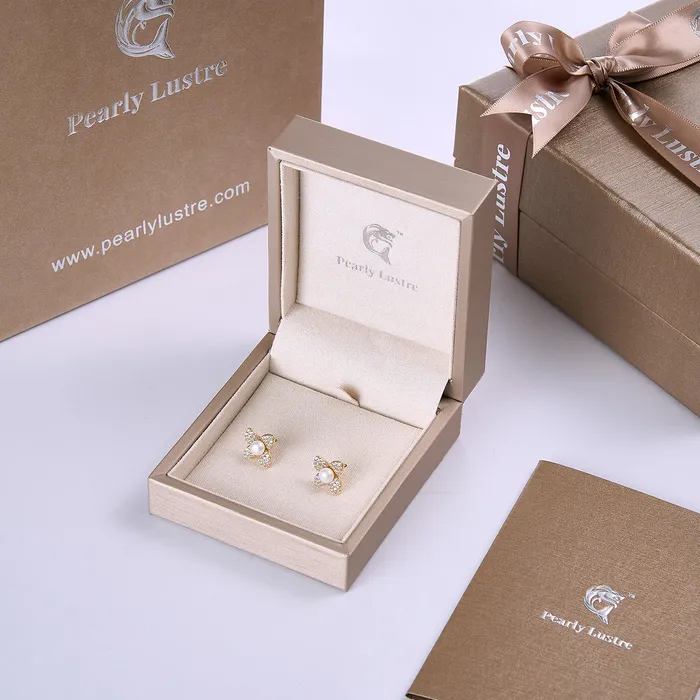 Pearly Lustre Earrings Top Grade Freshwater Pearl Earrings WE00843 ORCHID