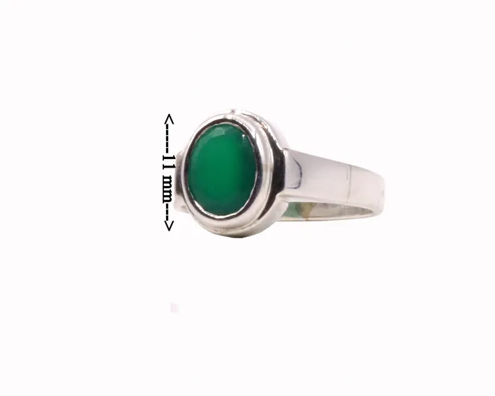 Rings TRIBAL ORNAMENTS 925 sterling silver handmade green onyx stone unisex ring fabulous band from rajasthan india