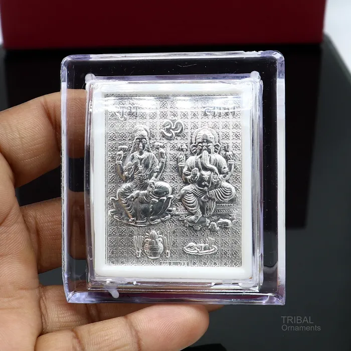 Rings TRIBAL ORNAMENTS 925 sterling silver lord ganesha and saraswati frame best puja article low price puja article wedding return gif frm7