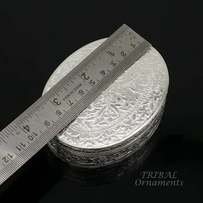 Rings TRIBALORNAMENT 925 silver handmade trinket box brides powder box or dry fruit box pills candy box luxury gifting ideas or unique collection stb408