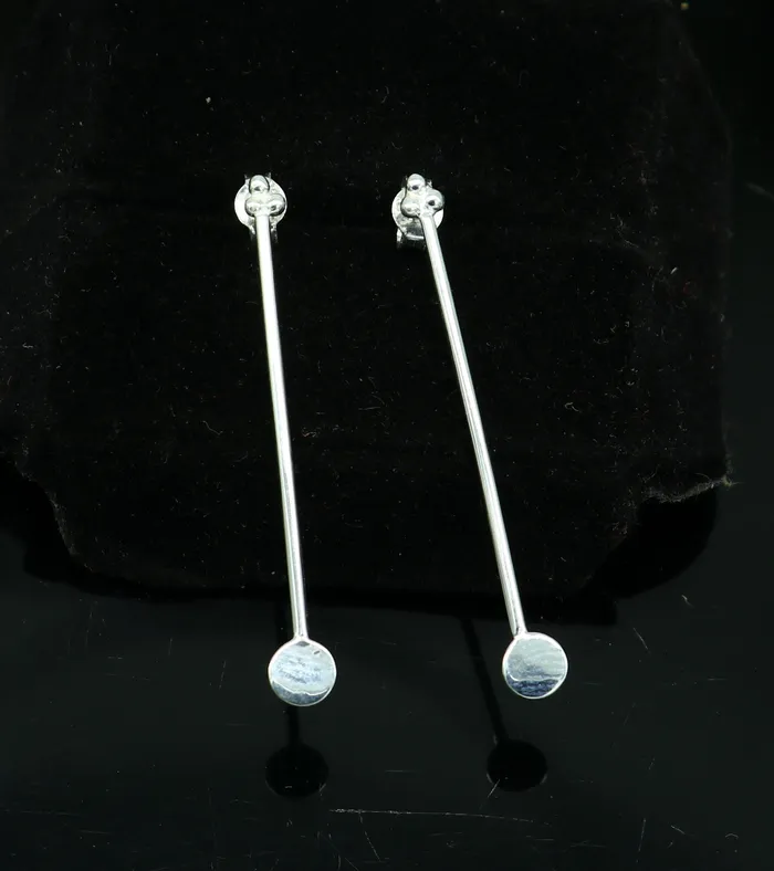 TRIBAL ORNAMENTS Earrings 4 cm long pure 925 sterling silver stud earring fabulous daily use stud new fancy jewelry India best gifting light weight stud ear702 TRIBAL ORNAMENTS Earrings 4 cm long pure 925 sterling silver stud earring fabulous daily use stud new fancy jewelry India best gifting light weight stud ear702