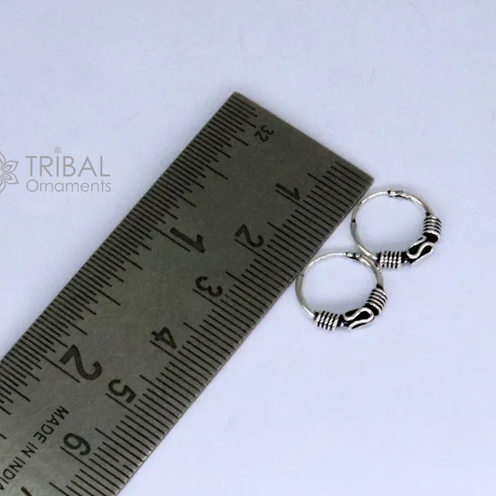 TRIBAL ORNAMENTS Earrings Amazing Cultural new fancy stylish small 925 sterling silver handmade hoops earrings bali pretty gifting bali tribal jewelry india s1217 TRIBAL ORNAMENTS Earrings Amazing Cultural new fancy stylish small 925 sterling silver handmade hoops earrings bali pretty gifting bali tribal jewelry india s1217