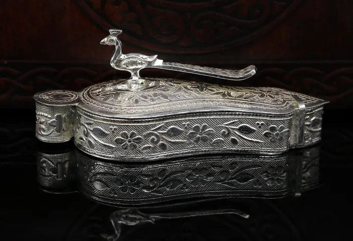 TRIBAL ORNAMENTS Rings 925 sterling silver handmade fabulous unique design peacock trinket box brides gift casket box silver article silver utensils su65 TRIBAL ORNAMENTS Rings 925 sterling silver handmade fabulous unique design peacock trinket box brides gift casket box silver article silver utensils su65