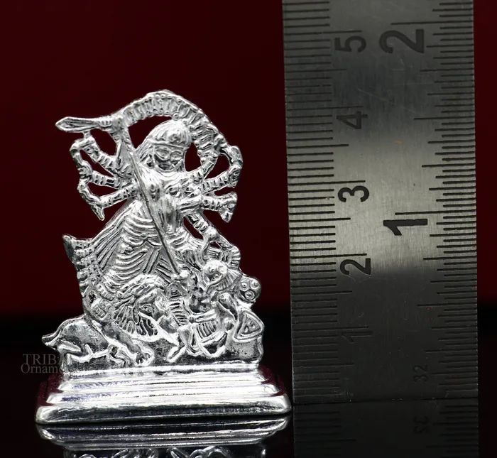 TRIBAL ORNAMENTS Rings Sterling silver Goddess kali maa mother kalika Articles Indian Silver Idols handcrafted Mataji statue sculpture amazing gifting Art467