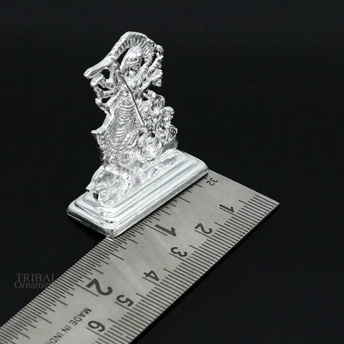 TRIBAL ORNAMENTS Rings Sterling silver Goddess kali maa mother kalika Articles Indian Silver Idols handcrafted Mataji statue sculpture amazing gifting Art467