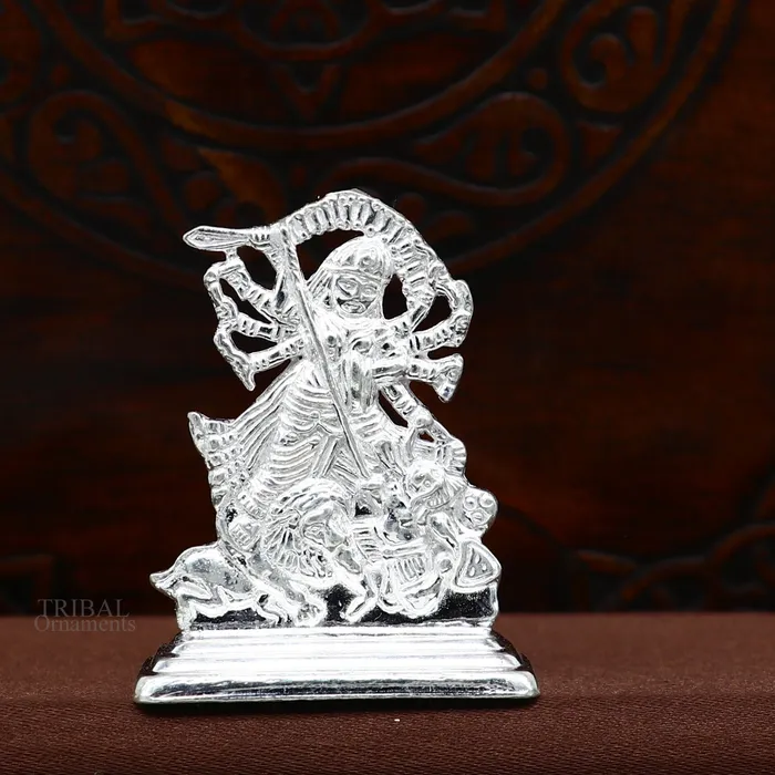 TRIBAL ORNAMENTS Rings Sterling silver Goddess kali maa mother kalika Articles Indian Silver Idols handcrafted Mataji statue sculpture amazing gifting Art467