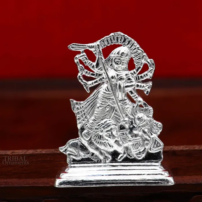 TRIBAL ORNAMENTS Rings Sterling silver Goddess kali maa mother kalika Articles Indian Silver Idols handcrafted Mataji statue sculpture amazing gifting Art467