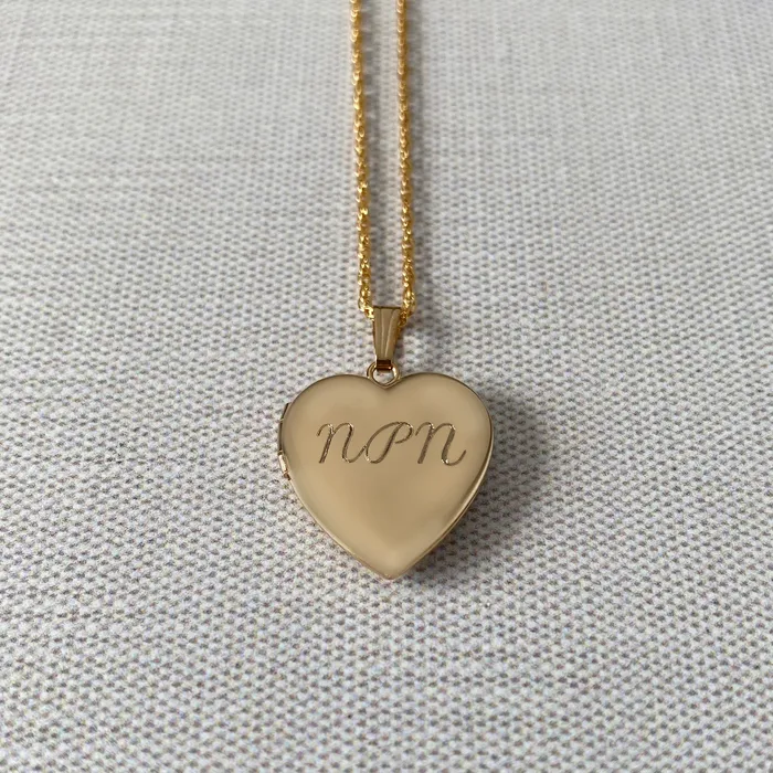 14K Gold Filled 19mm Heart Locket Necklace Croghans Necklaces