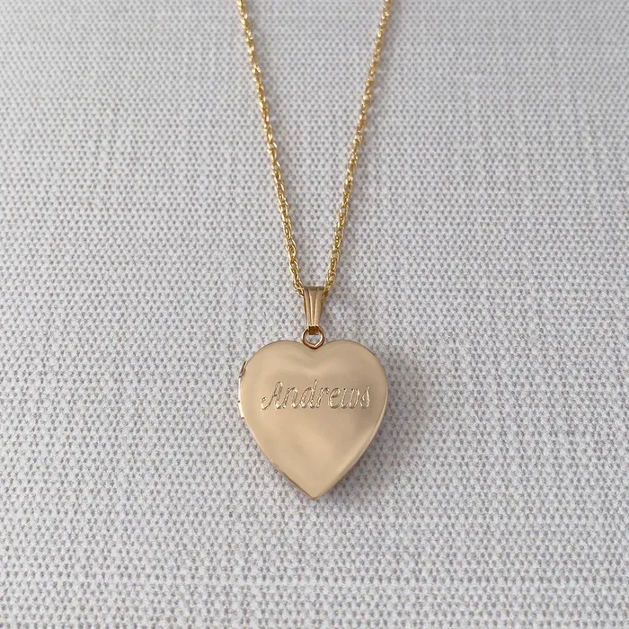 14K Gold Filled 19mm Heart Locket Necklace Croghans Necklaces