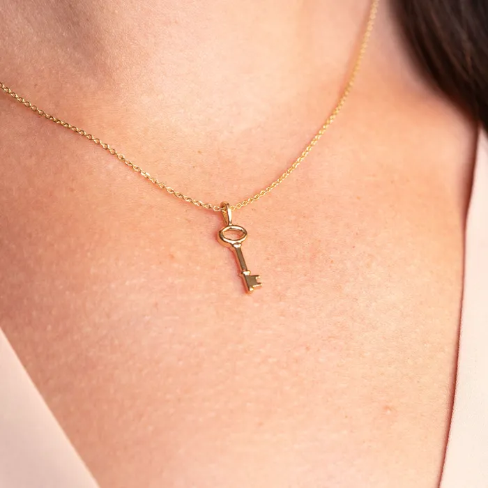 14k Key Necklace RG Necklaces