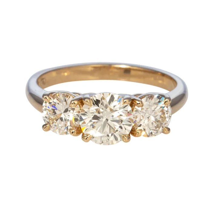 2ctw Round Brilliant Diamond ThreeStone 14K Gold Engagement Ring Croghans Rings 2ctw Round Brilliant Diamond ThreeStone 14K Gold Engagement Ring Croghans Rings