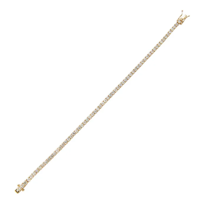 3ctw Diamond 14K Yellow Gold Tennis Bracelet Croghans Bracelets