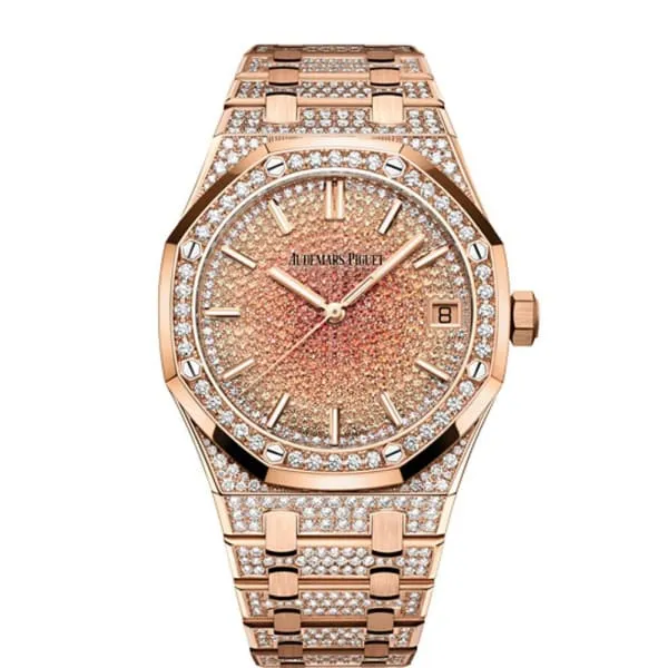 Audemars Piguet Royal Oak Selfwinding 41mm Mens Watch Ref 15502ORZZ1222OR01 Pave Diamond Orange Sapphires Dial in 18K Rose Gold Diamond Bracelet Audemars Piguet Bracelets Audemars Piguet Royal Oak Selfwinding 41mm Mens Watch Ref 15502ORZZ1222OR01 Pave Diamond Orange Sapphires Dial in 18K Rose Gold Diamond Bracelet Audemars Piguet Bracelets