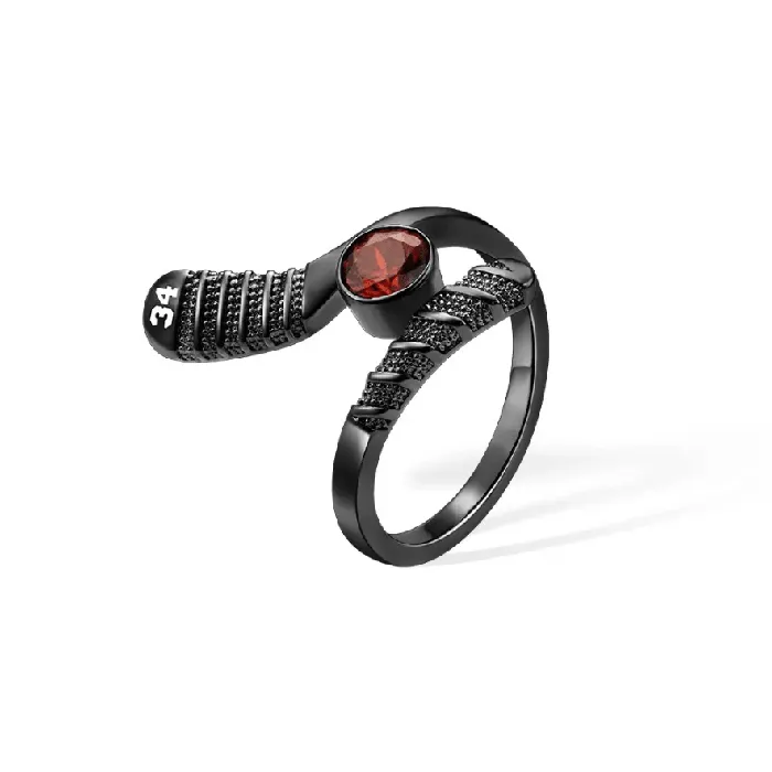 Belbren Personalized Hockey Stick Ring with Player Number Birthstone Custom Silver Jewelry for Hockey Moms Wives and Girls Rings