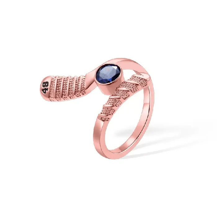 Belbren Personalized Hockey Stick Ring with Player Number Birthstone Custom Silver Jewelry for Hockey Moms Wives and Girls Rings