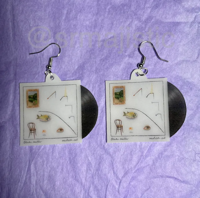 Blake Mills Mutable Set Vinyl Album Handmade Earrings Sam Makes Things Earrings
