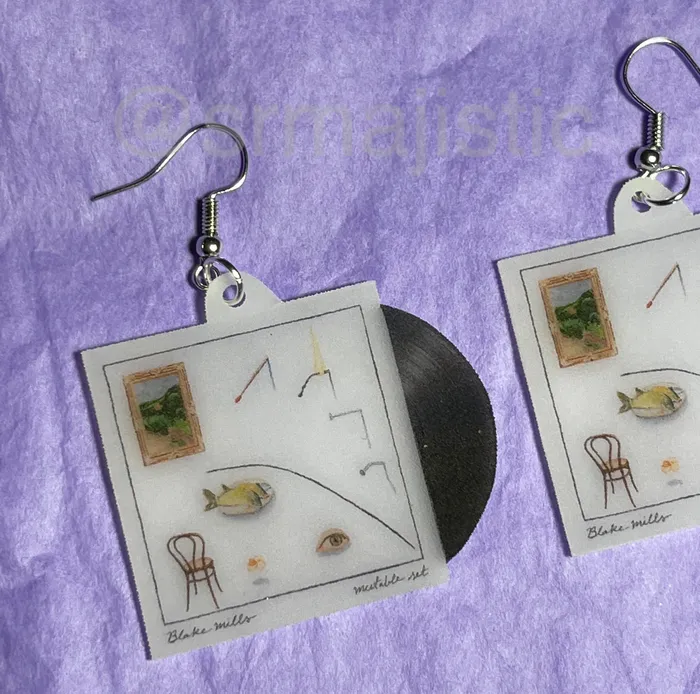 Blake Mills Mutable Set Vinyl Album Handmade Earrings Sam Makes Things Earrings