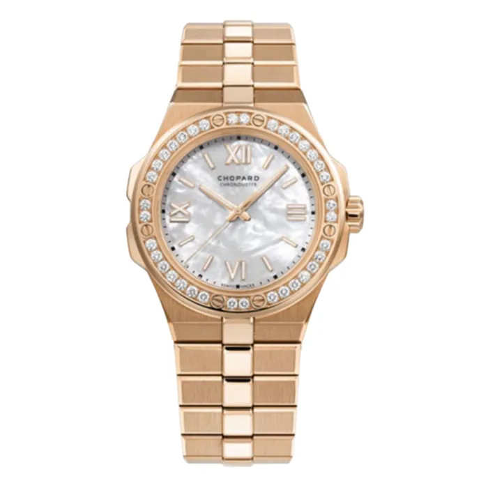 Bracelets Chopard Chopard Alpine Eagle 36mm Watch Ref 2953705002 White MOP Dial Diamond Bezel 18K Rose Gold Bracelet Bracelets Chopard Chopard Alpine Eagle 36mm Watch Ref 2953705002 White MOP Dial Diamond Bezel 18K Rose Gold Bracelet