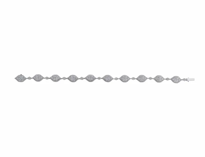 Bracelets CJ Charles Jewelers 18k White Gold Diamond MarquiseShaped Bracelet Bracelets CJ Charles Jewelers 18k White Gold Diamond MarquiseShaped Bracelet