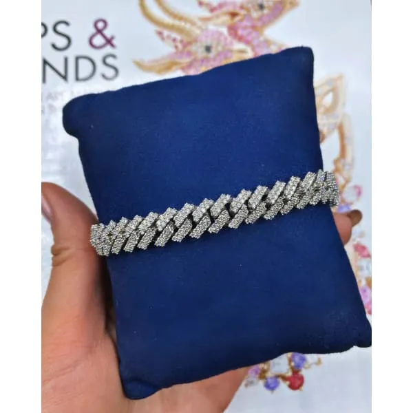 Bracelets Diamond Source NYC 14k White Gold Cuban Link Diamond Bracelet BRA175733 Bracelets Diamond Source NYC 14k White Gold Cuban Link Diamond Bracelet BRA175733