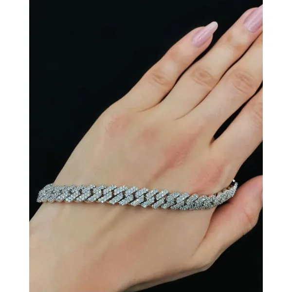 Bracelets Diamond Source NYC 14k White Gold Cuban Link Diamond Bracelet BRA175733 Bracelets Diamond Source NYC 14k White Gold Cuban Link Diamond Bracelet BRA175733