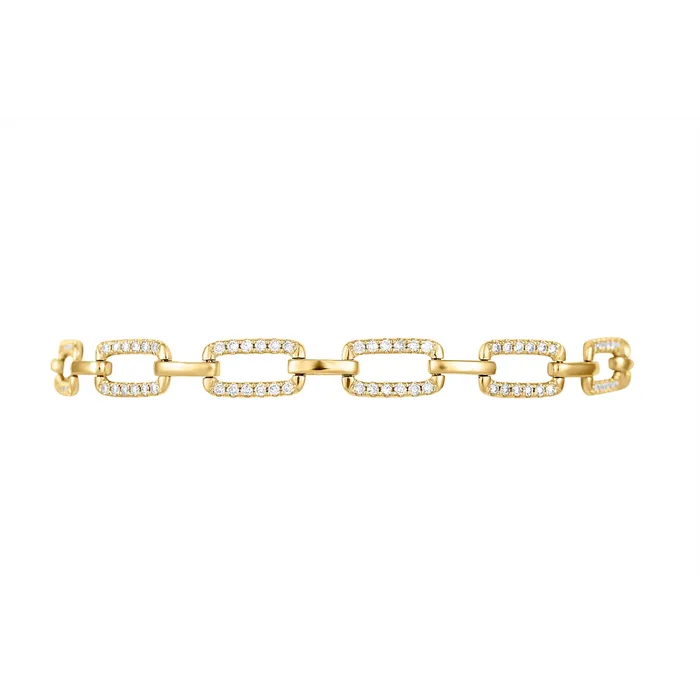 Bracelets Meierotto Jewelers 14K Yellow Gold Diamond Link Bracelet
