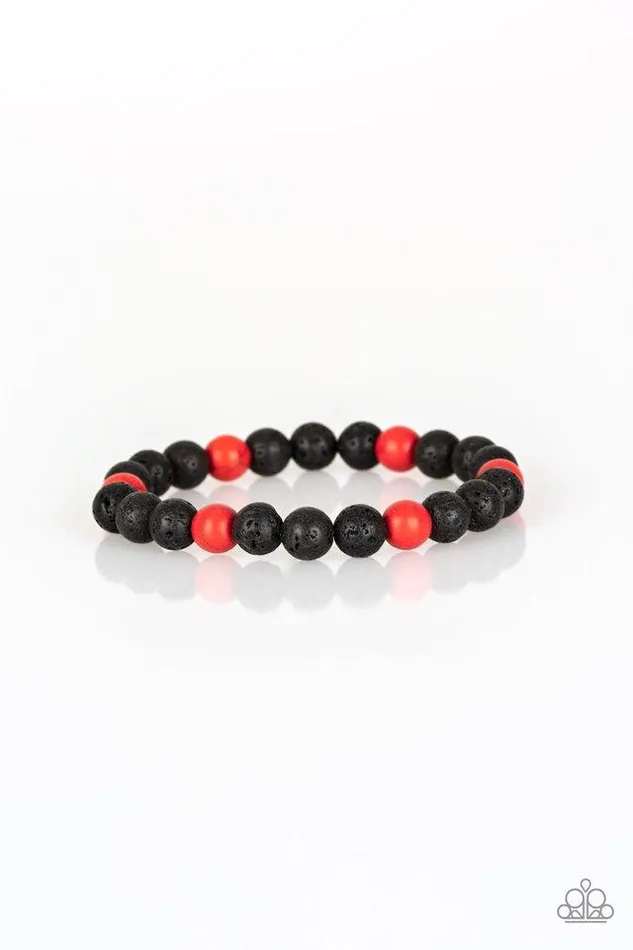 Bracelets Paparazzi Bracelet All Zen Red Paparazzi Jewelry