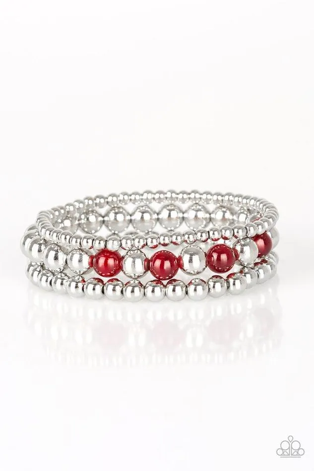 Bracelets Paparazzi Bracelet Always On The GLOW Red Paparazzi Jewelry