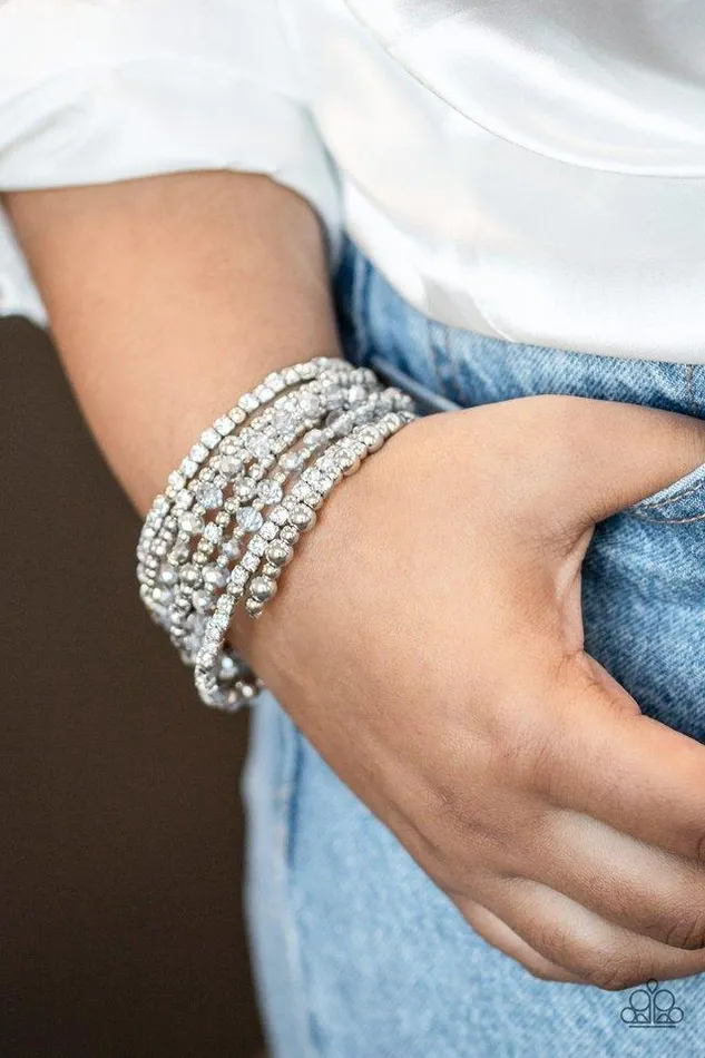 Bracelets Paparazzi Bracelet ICE Knowing You Silver Paparazzi Jewelry