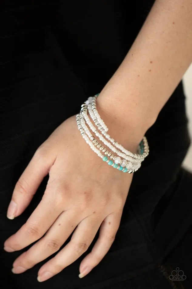 Bracelets Paparazzi Bracelet Infinitely Dreamy White Paparazzi Jewelry