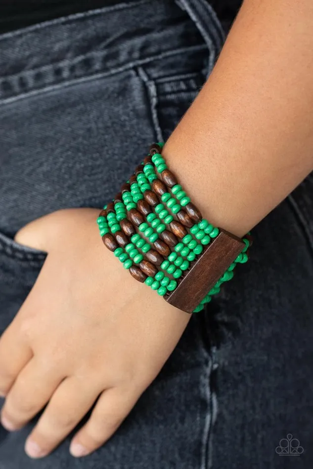 Bracelets Paparazzi Bracelet Tropical Nirvana Green Paparazzi Jewelry