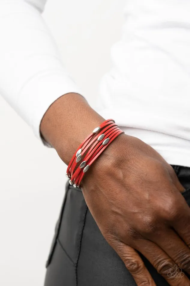 Bracelets Paparazzi Jewelry Paparazzi Bracelet Cruise Control Soul Red