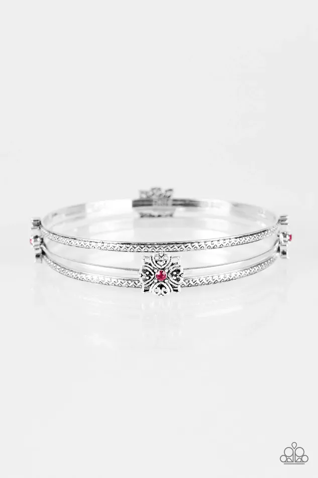 Bracelets Paparazzi Jewelry Paparazzi Bracelet Demure Decor Pink