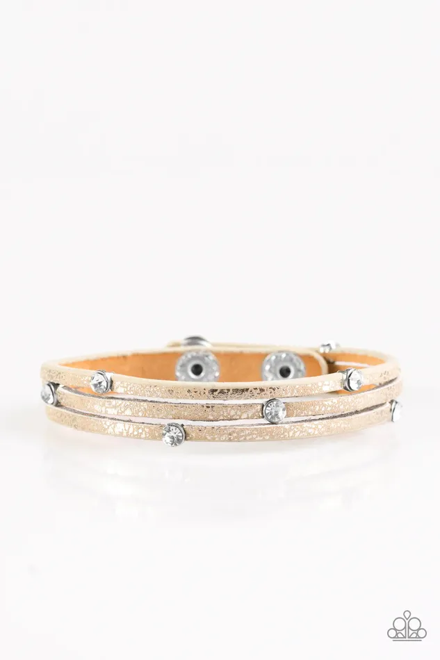 Bracelets Paparazzi Jewelry Paparazzi Bracelet Drop A SHINE Brown