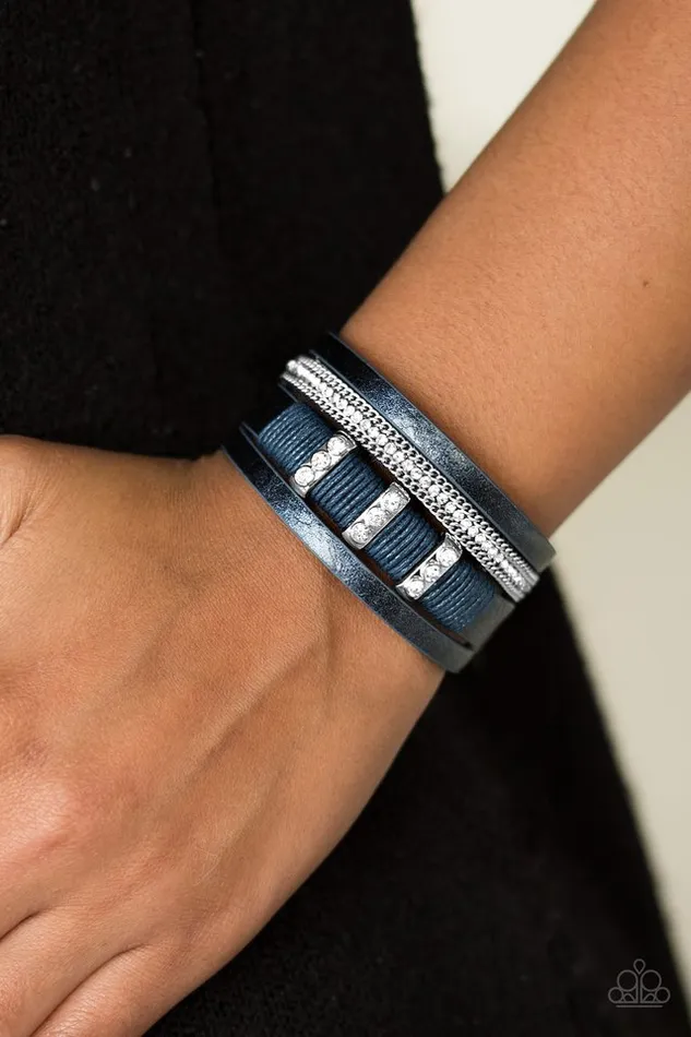 Bracelets Paparazzi Jewelry Paparazzi Bracelet FAME Night Blue