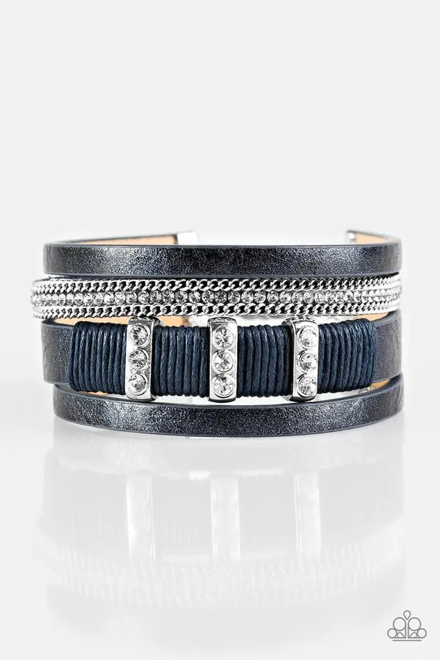 Bracelets Paparazzi Jewelry Paparazzi Bracelet FAME Night Blue Bracelets Paparazzi Jewelry Paparazzi Bracelet FAME Night Blue