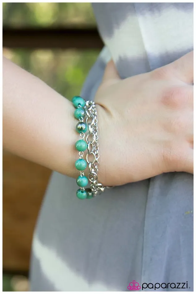 Bracelets Paparazzi Jewelry Paparazzi Bracelet Fathoms Below Green