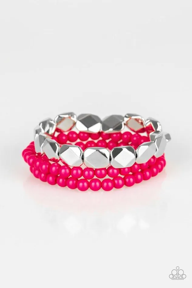 Bracelets Paparazzi Jewelry Paparazzi Bracelet Fiesta Flavor Pink