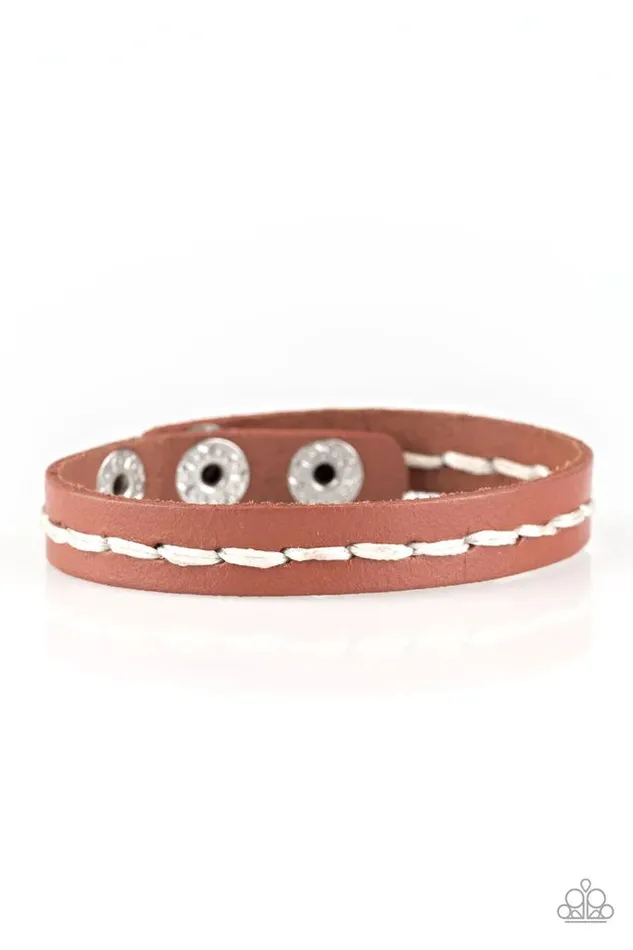 Bracelets Paparazzi Jewelry Paparazzi Bracelet First Class TRAVELER Brown
