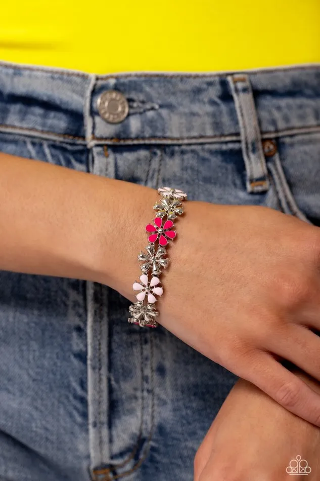 Bracelets Paparazzi Jewelry Paparazzi Bracelet Floral Fair Pink