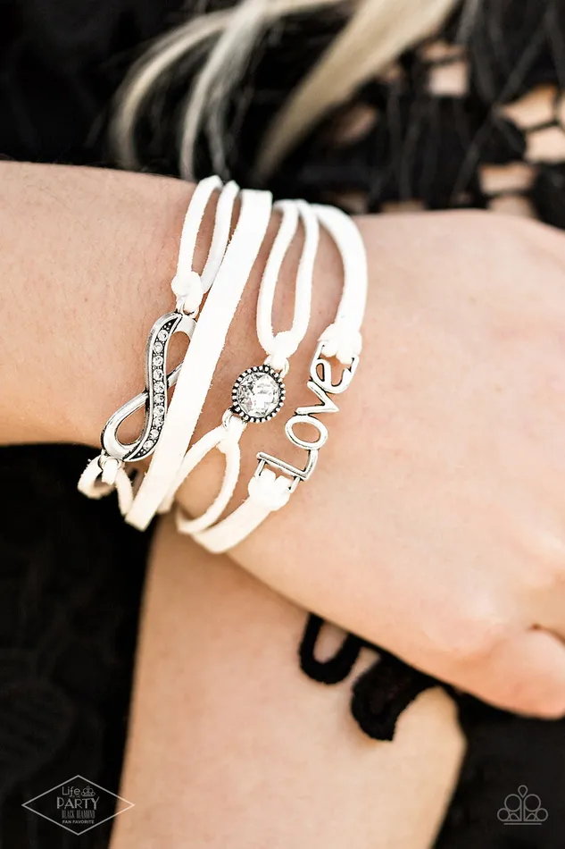 Bracelets Paparazzi Jewelry Paparazzi Bracelet Infinitely Irresistible White