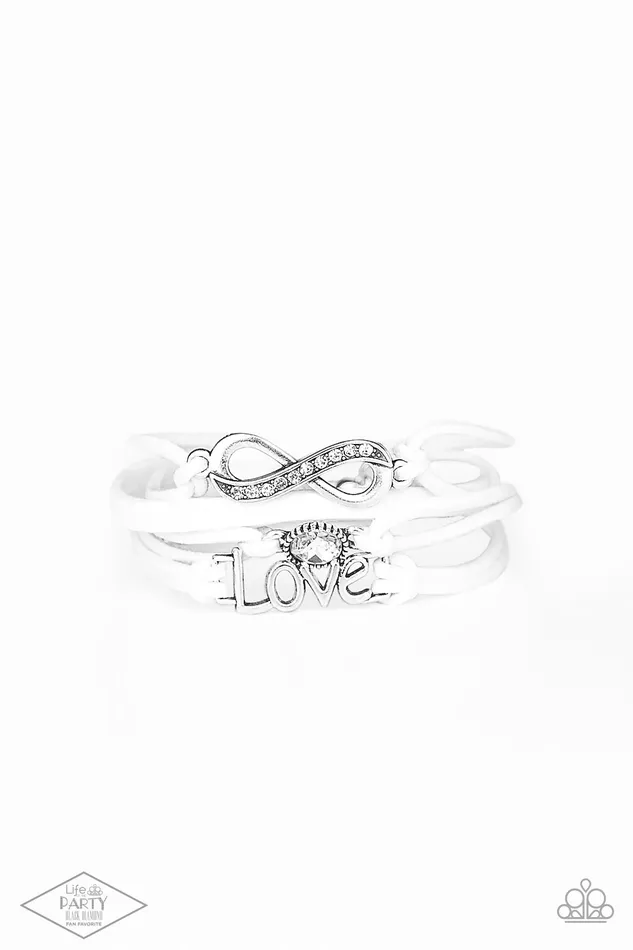 Bracelets Paparazzi Jewelry Paparazzi Bracelet Infinitely Irresistible White