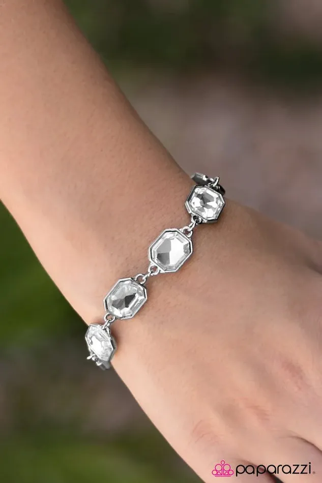 Bracelets Paparazzi Jewelry Paparazzi Bracelet Money Money Money White