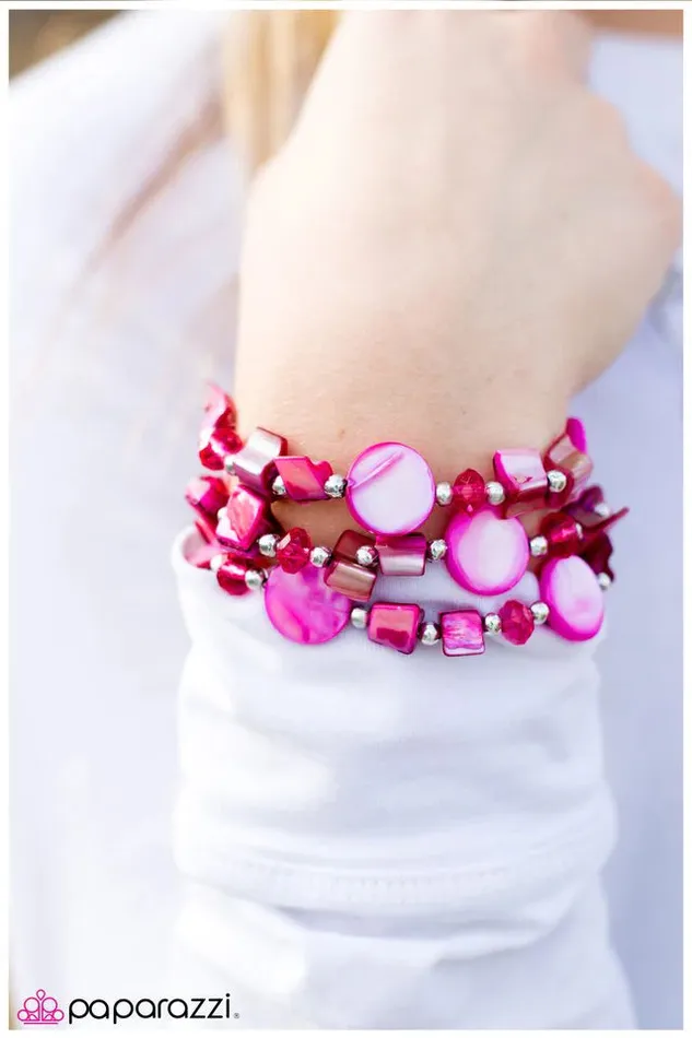 Bracelets Paparazzi Jewelry Paparazzi Bracelet Pile It On Pink