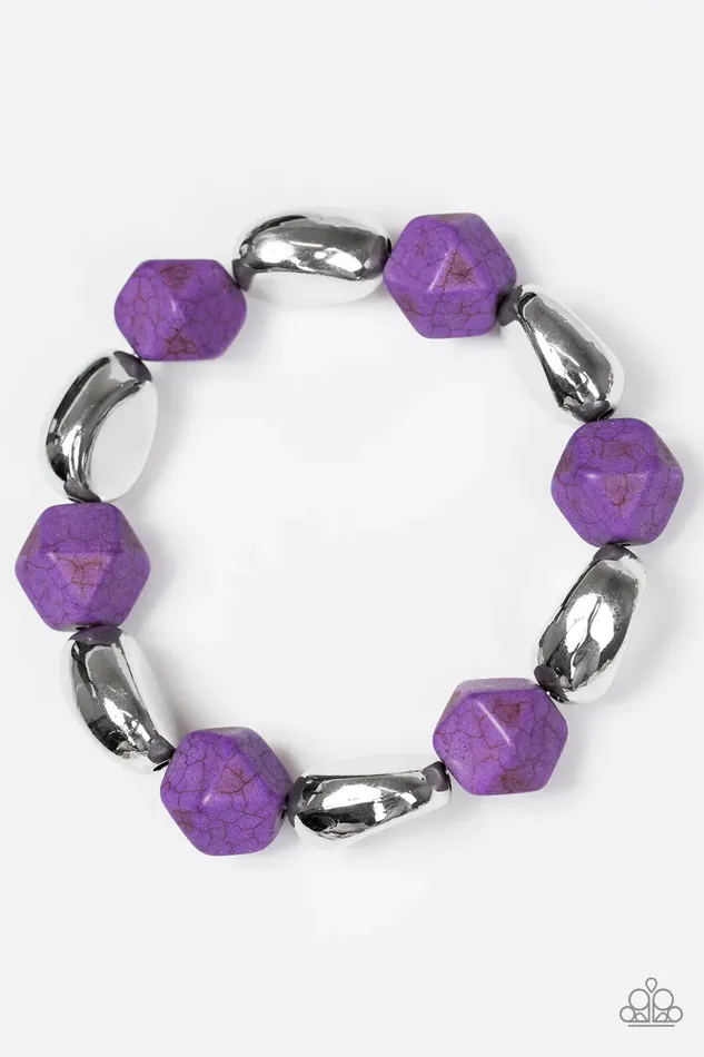 Bracelets Paparazzi Jewelry Paparazzi Bracelet Rock Candy Canyons Purple