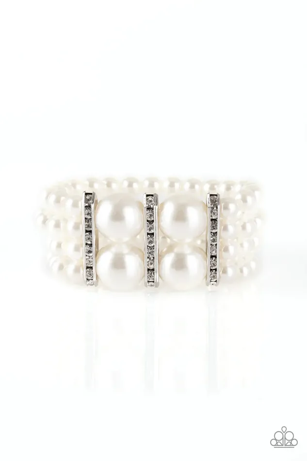 Bracelets Paparazzi Jewelry Paparazzi Bracelet Romance Remix White