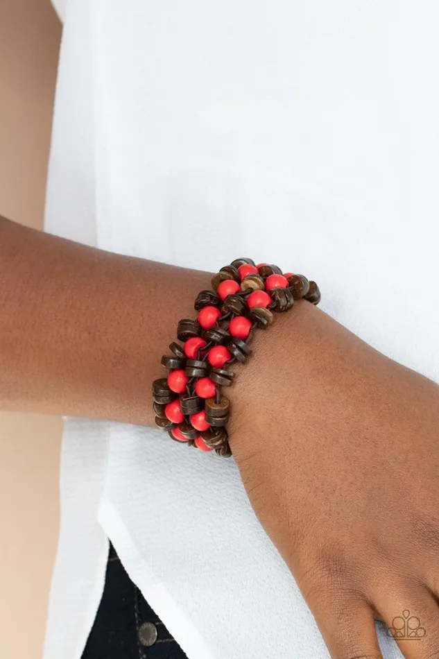 Bracelets Paparazzi Jewelry Paparazzi Bracelet Tahiti Tourist Red