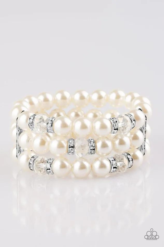 Bracelets Paparazzi Jewelry Paparazzi Bracelet Undeniably Dapper White